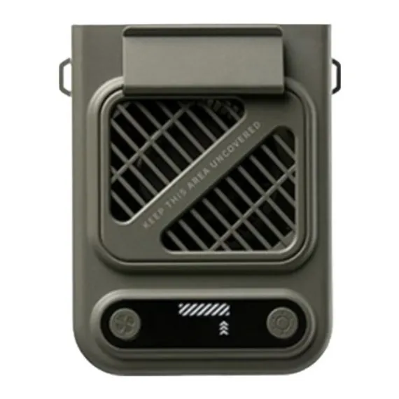 파인굿즈 8000mAh BLDC 클립팬 허리 착용 모습