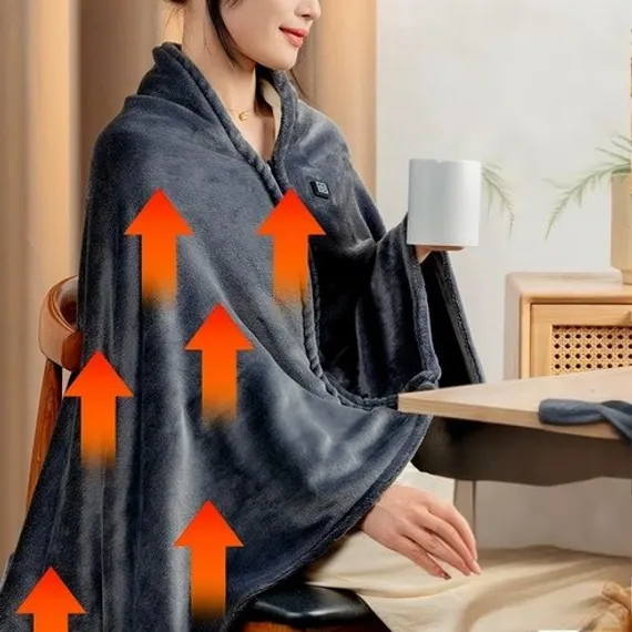 진기 온열 담요 네이비 컬러