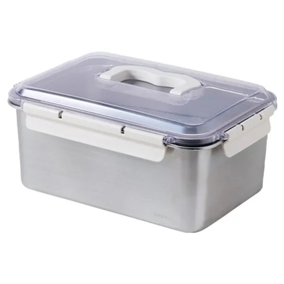 락앤락 프레쉬 스텐 김치통 6L - 스테인리스 304 소재와 4면 밀폐 시스템 이미지