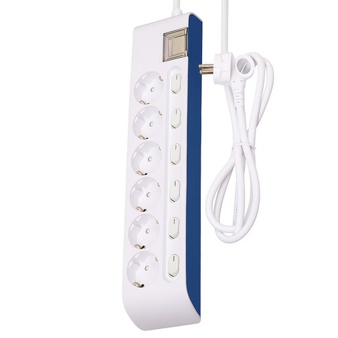 현대 화재방지 멀티탭 6구 - 과부하차단 개별스위치 리뷰 (25,400원, 2025)